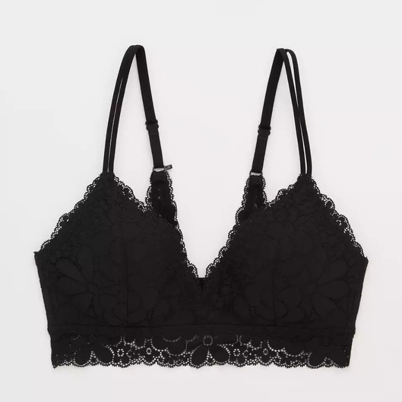 Aerie| Wireless Black Lace Bra - Picture 1 of 7